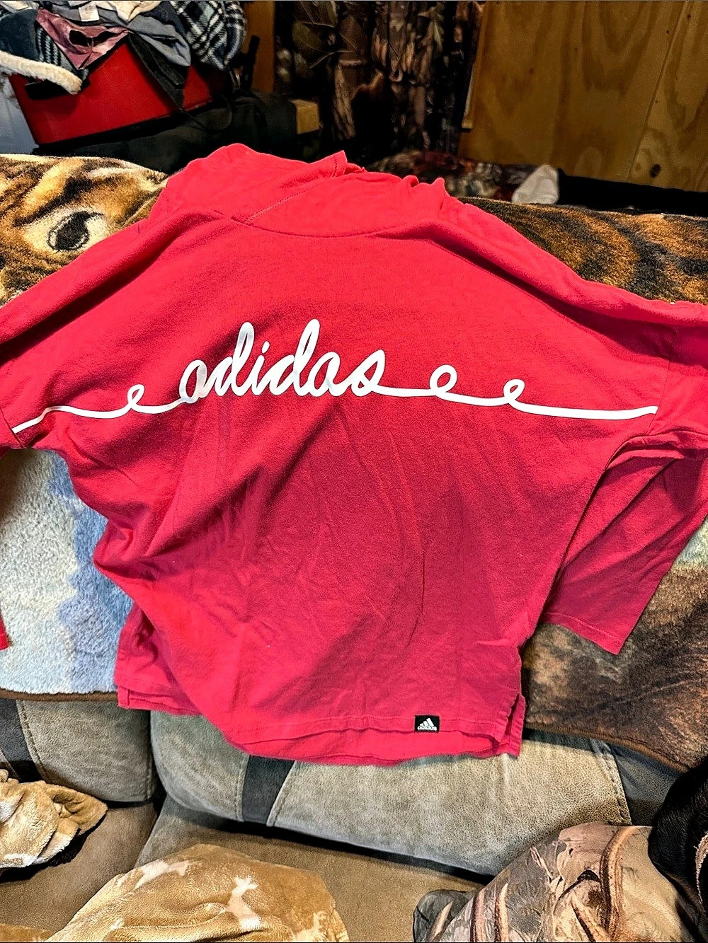 adidas Red Short Sleeve Tee Size M 10/12